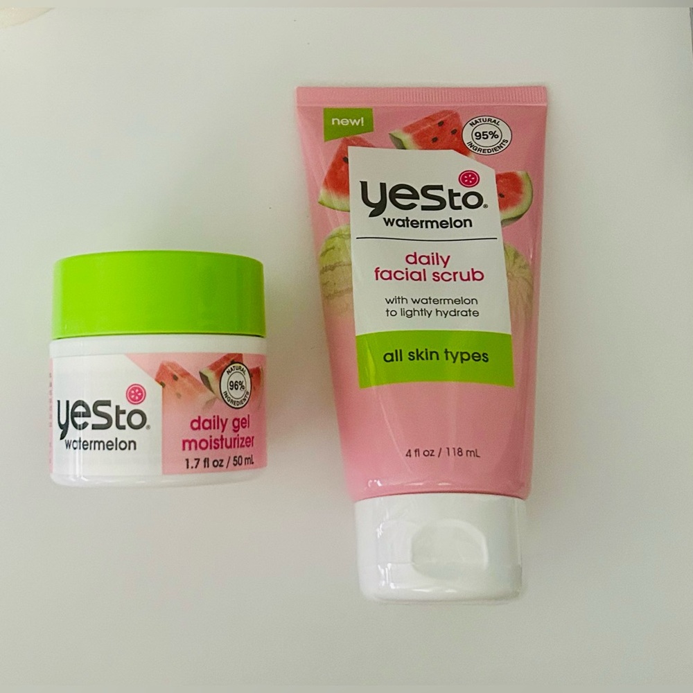 Yes To Watermelon Skincare Set Lot Scrub & Moisturizer New